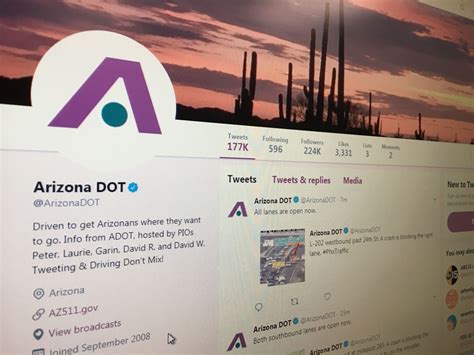 It turned out that Twitter was the perfect forum for sharing traffic information, and an audience took notice. . Azdot twitter